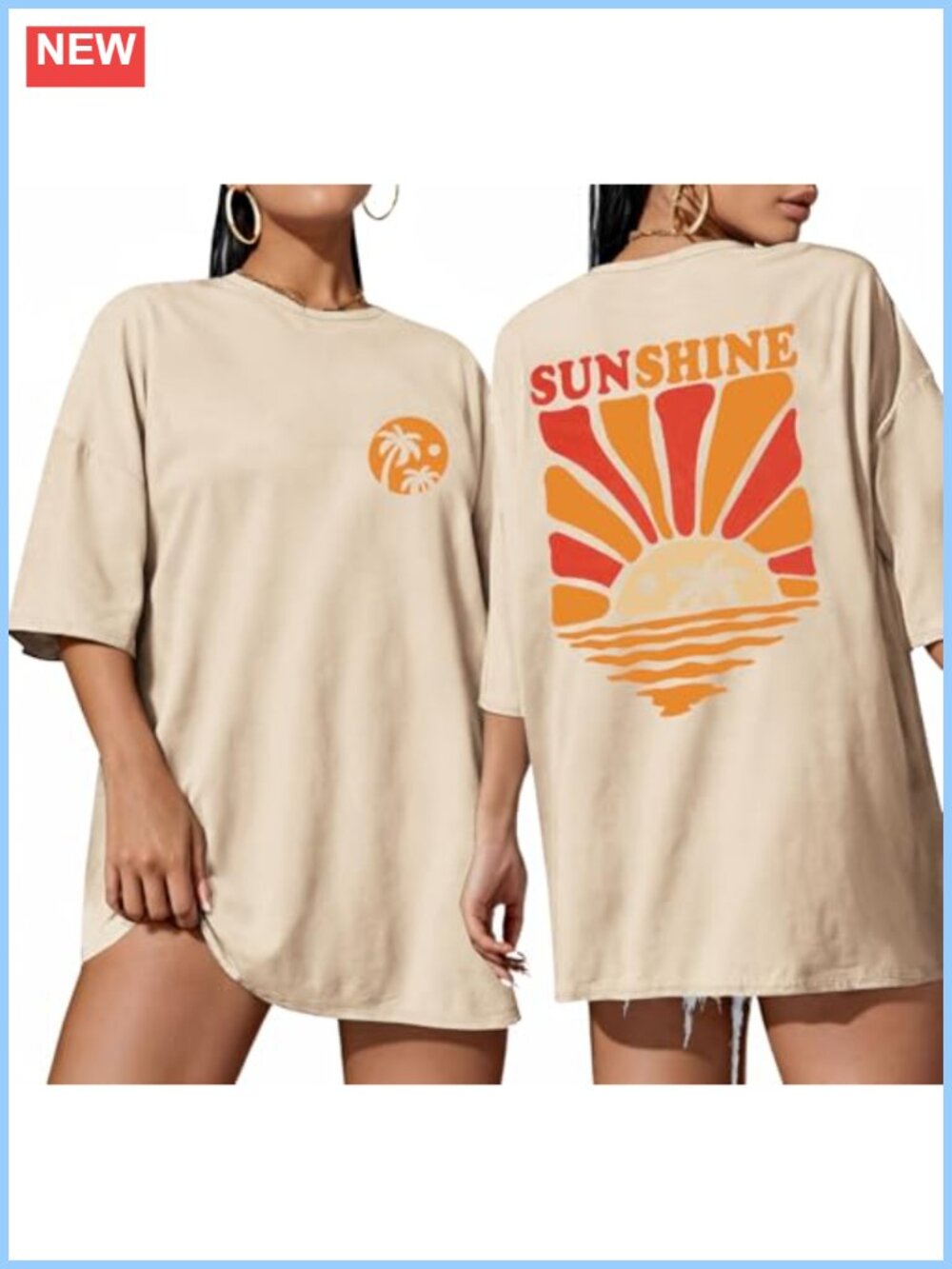 Oversized Graphic T-Shirt Women Short Sleeve Loose Casual Summer Tee